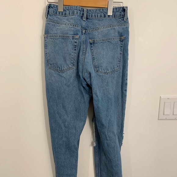 Topshop distressed women’s high rise boyfriend denim jeans (OG $ 100) size 26 - Picture 2 of 4